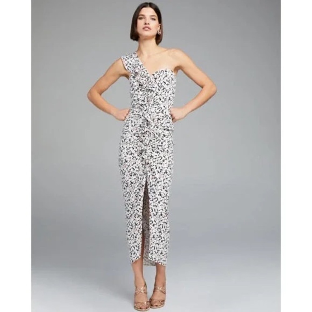 Veronica Beard Ruffian Floral-print Midi Dress. Wore once to a wedding.